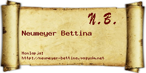 Neumeyer Bettina névjegykártya